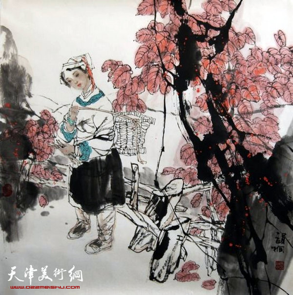 马韵桐作品：《采秋图》