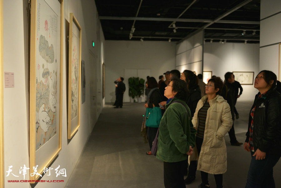 《行者无疆——中国当代水墨名家邀请展》11月5日在天津美术馆开幕。图为展览现场。