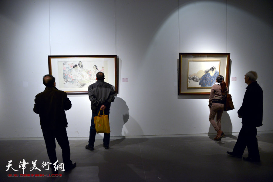 《行者无疆——中国当代水墨名家邀请展》11月5日在天津美术馆开幕。图为展览现场。