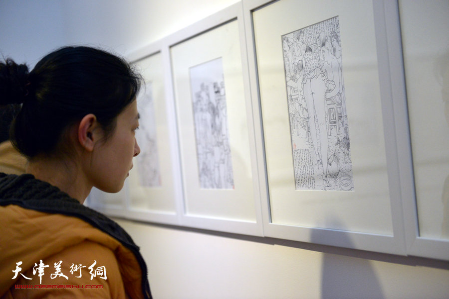 尚金凯“都市寻梦”城市艺术沙龙展在梅江国际艺术馆展出，图为画展现场。