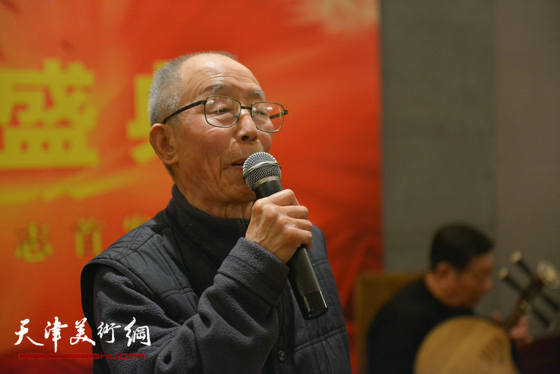 翰墨盛典·《翰墨》杂志首发联谊会1月10日举办，图为李克玉即兴表演节目。