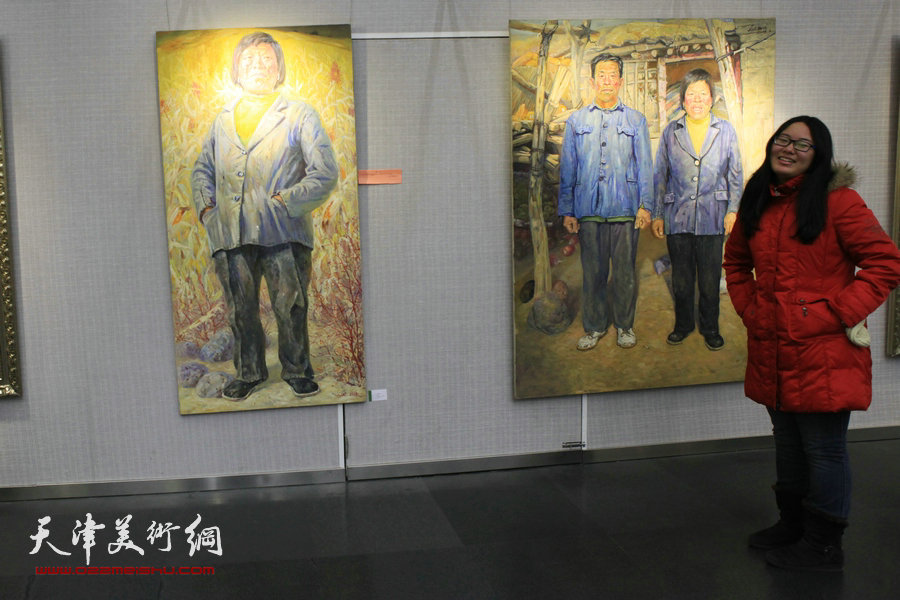 薛福顺油画展“从白洋淀到大天津”1月26日在津开幕，图为画展现场。