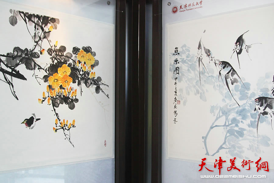 “春花·求是”訾春花书画展在天津师大开展。