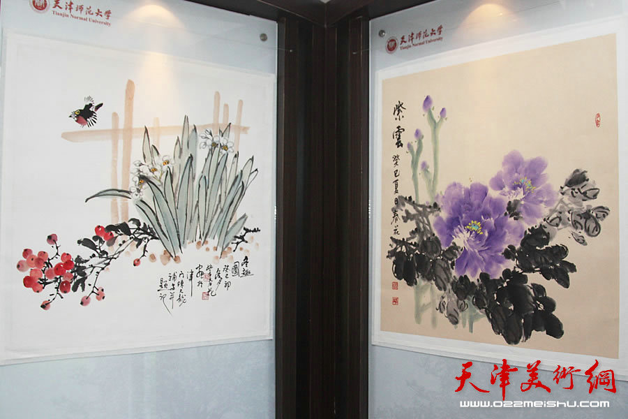 “春花·求是”訾春花书画展在天津师大开展。