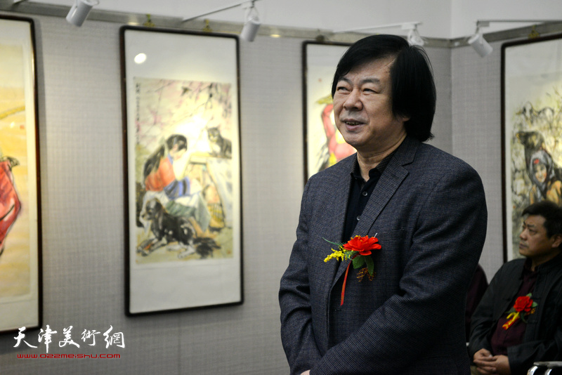 天津美术家协会副主席史振岭致辞。