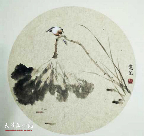 天津女画家吕爱茹花鸟画作品.