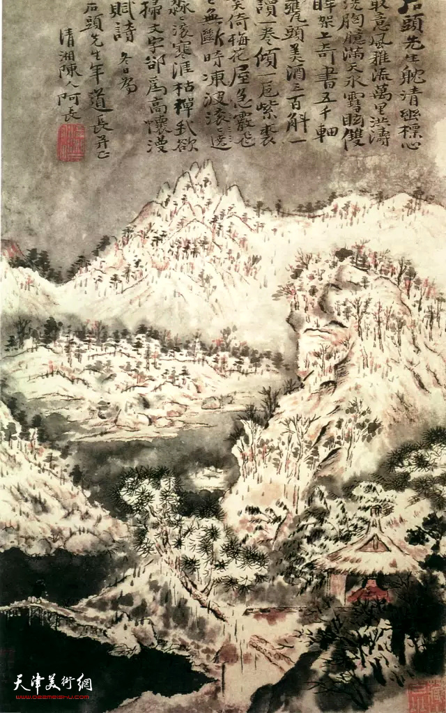 清 石涛 《雪景山水图》